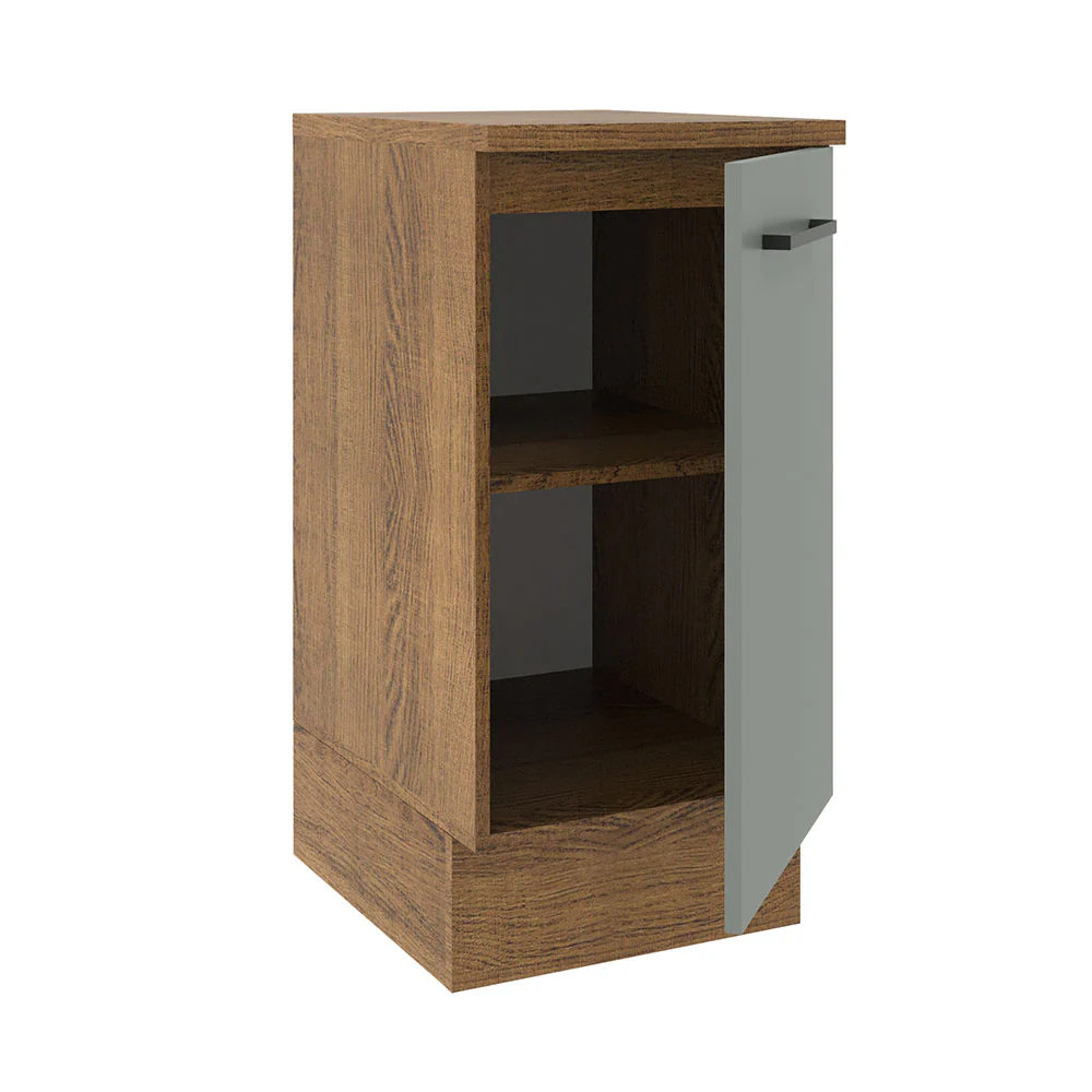 Bajo Mesada 40 cm Sin cajones 1 Puerta Agata Marrón/Gris - Image 6