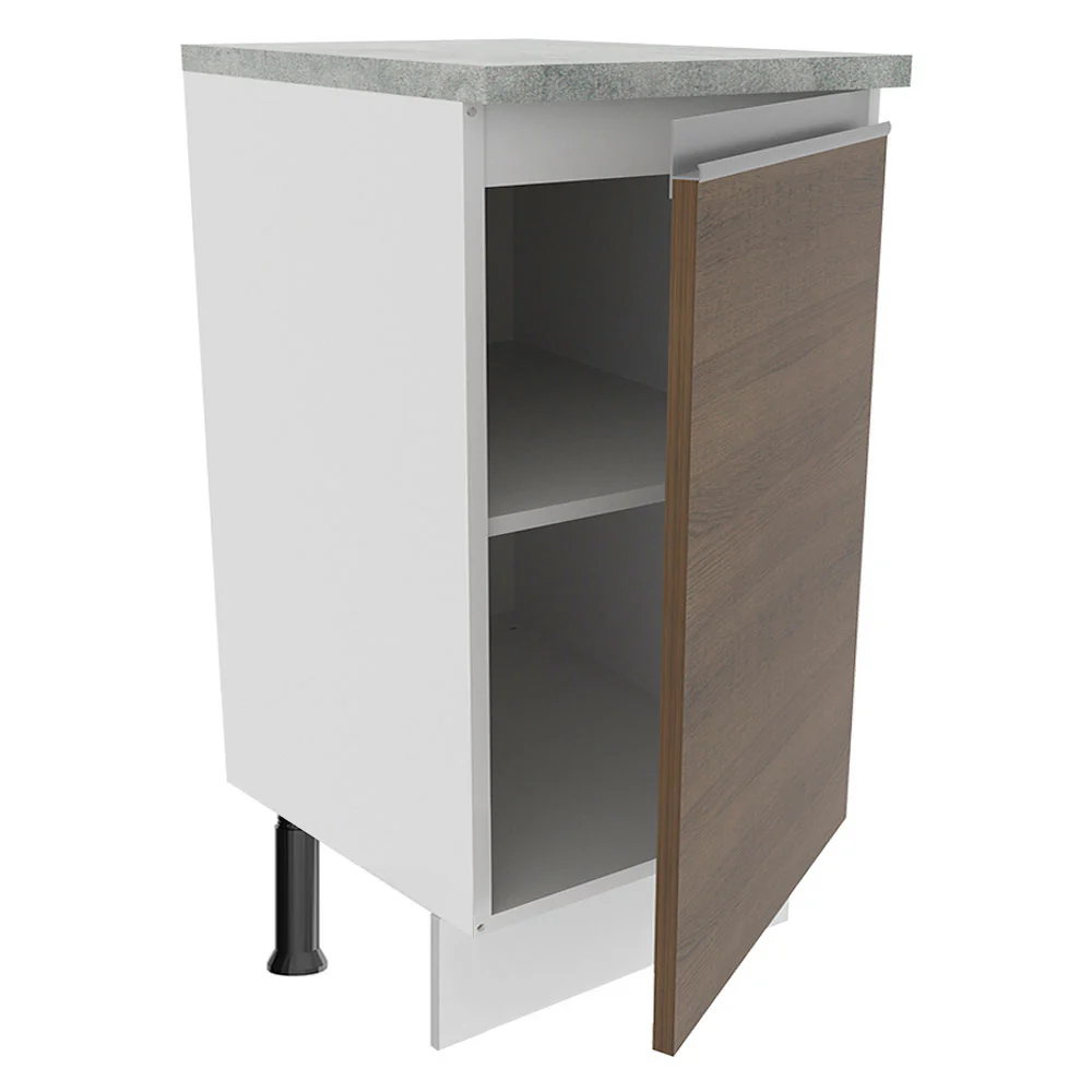 Bajo Mesada 40 cm x 60 cm,1 Puerta Glamy Blanco/Marrón - Image 5