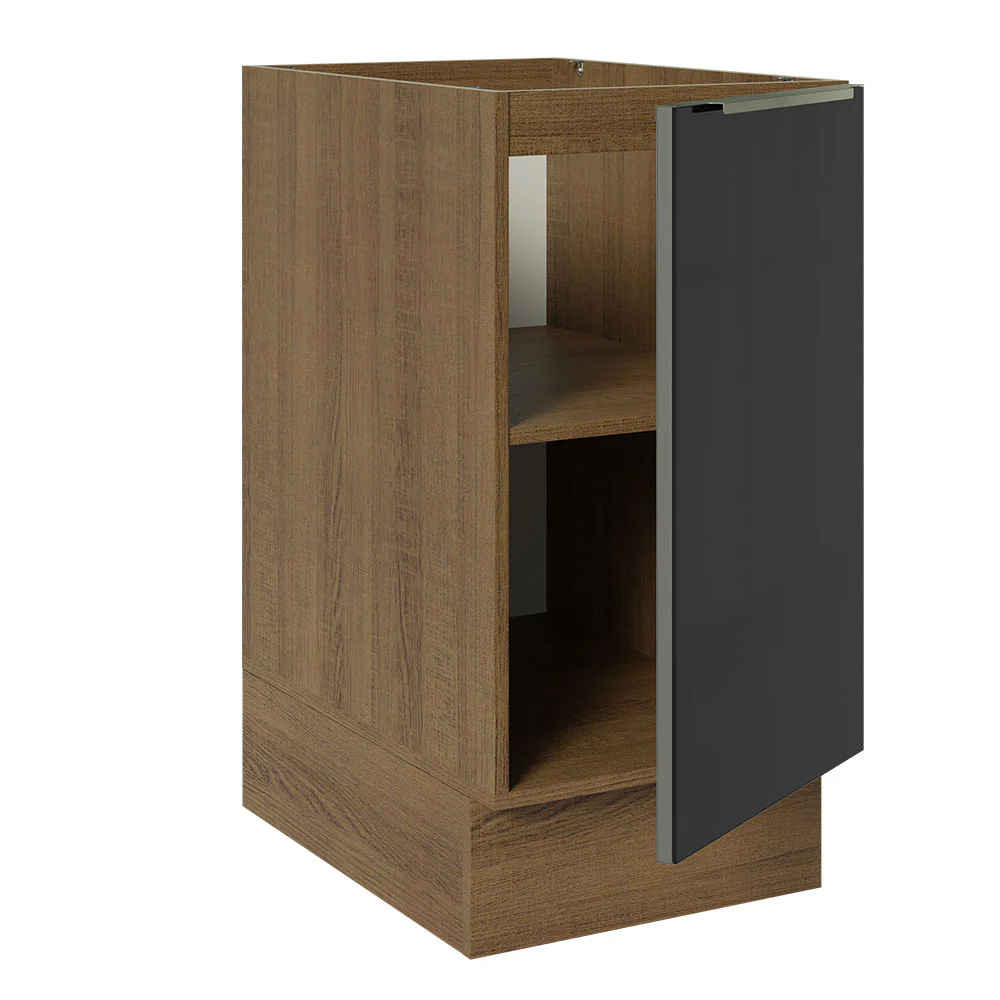 Bajo Mesada 40 cm x 60 cm, Sin cajones 1 Puerta Lux Marrón/Negro - Image 7