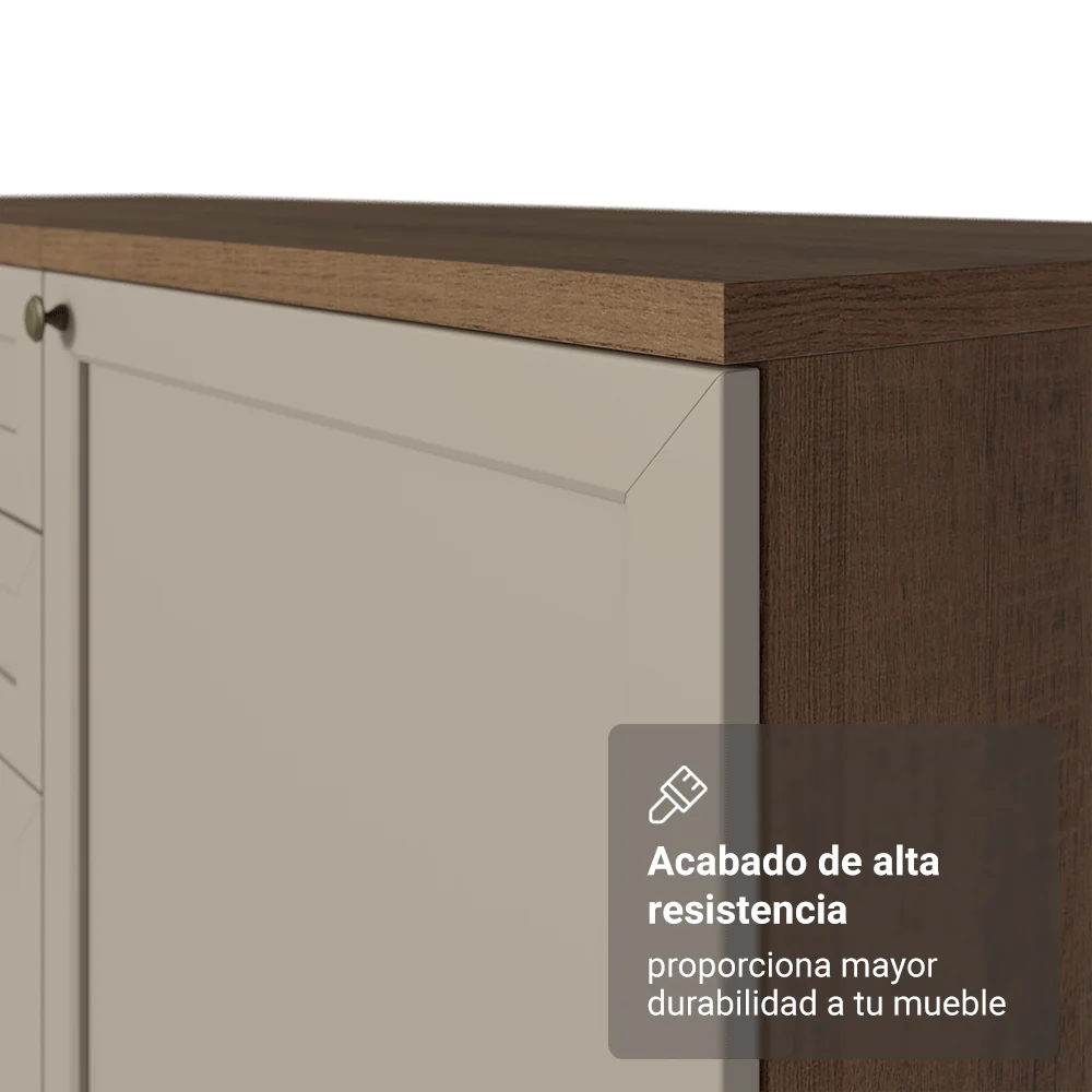 Bajo Mesada 40 x 60 cm 1 Pueta (Con Mesada) Marrón/Crema Vik Madesa - Image 9