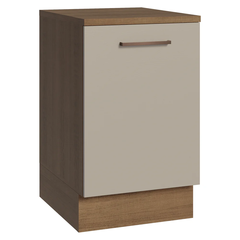 Bajo Mesada 50 x 60 cm 1 Puerta (con mesada) Ágata Marrón/Crema