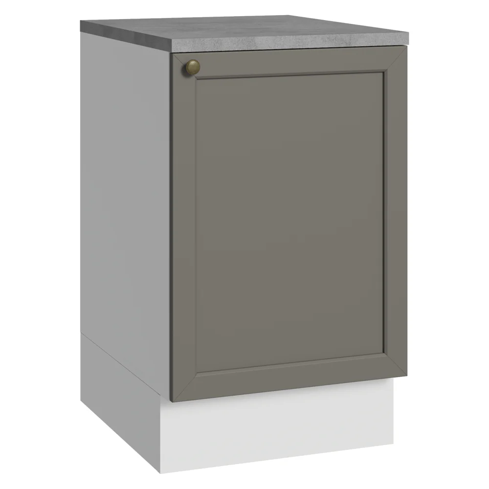 Bajo Mesada 50 x 60 cm 1 Puerta (con mesada) Blanco/Gris Vik
