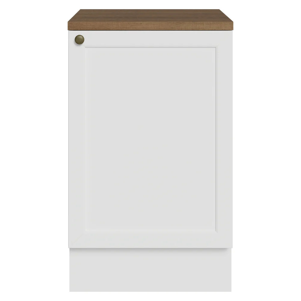 Bajo Mesada 50 x 60 cm 1 Puerta (Con Mesada) Blanco/Marrón Vik - Image 9