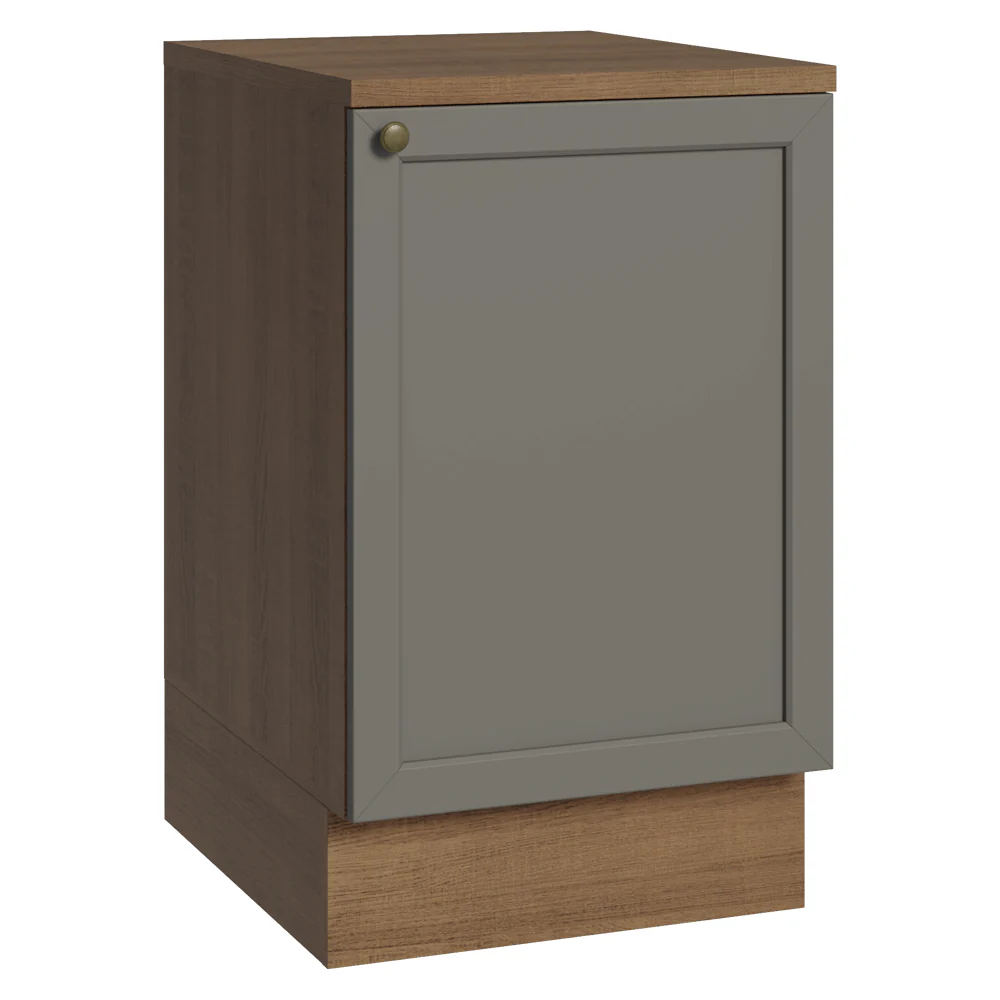 Bajo Mesada 50 x 60 cm 1 Puerta (con mesada) Marrón/Gris Vik