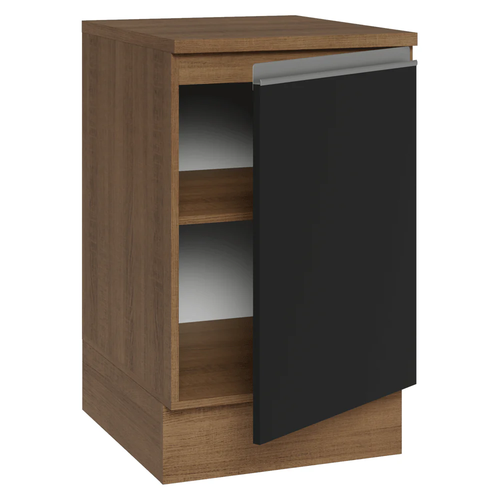 Bajo Mesada 50 x 60 cm 1 Puerta (con mesada) Marrón/Negro Glamy - Image 5