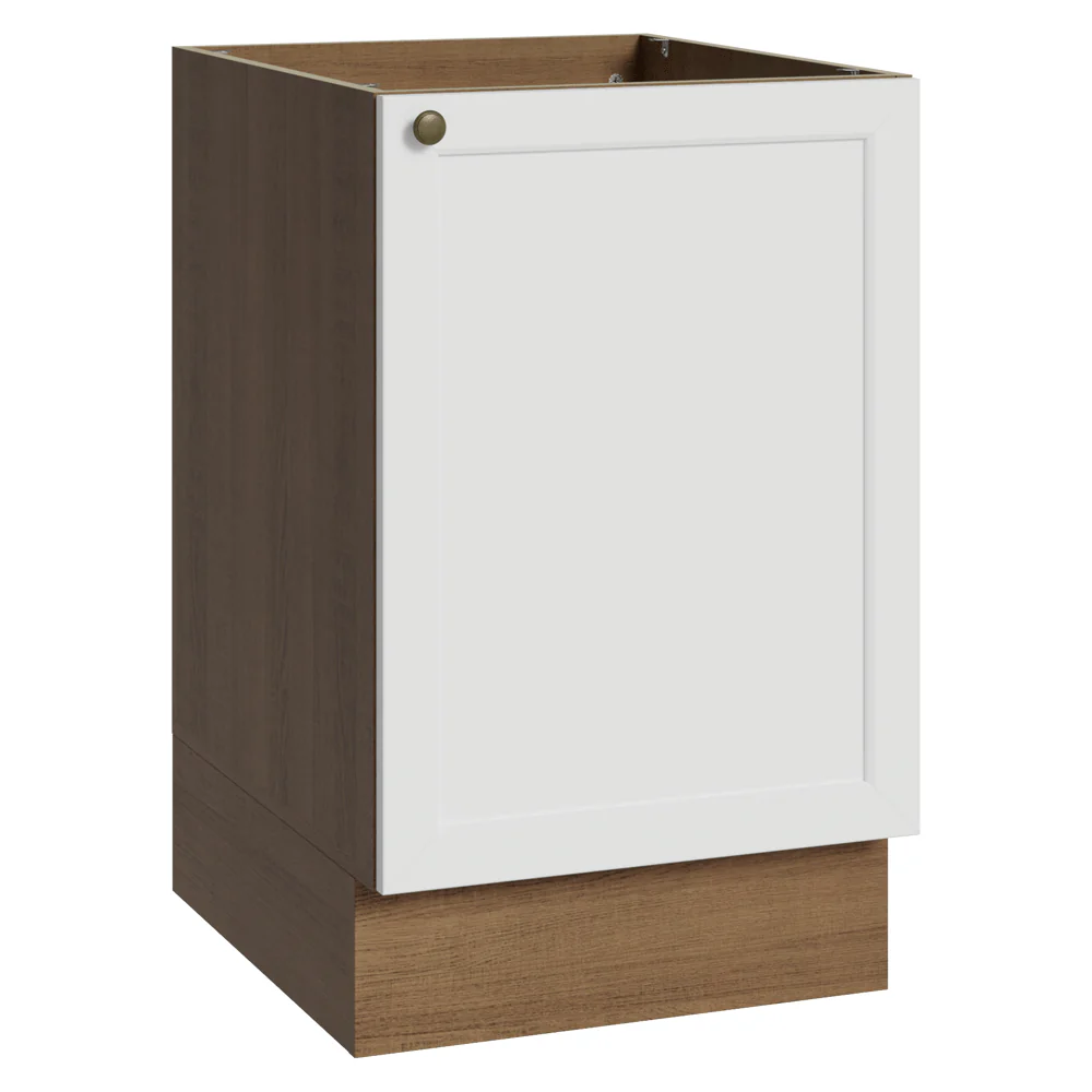 Bajo Mesada 50 x 60 cm 1 Puerta (Sin Mesada) Marrón/Blanco Vik