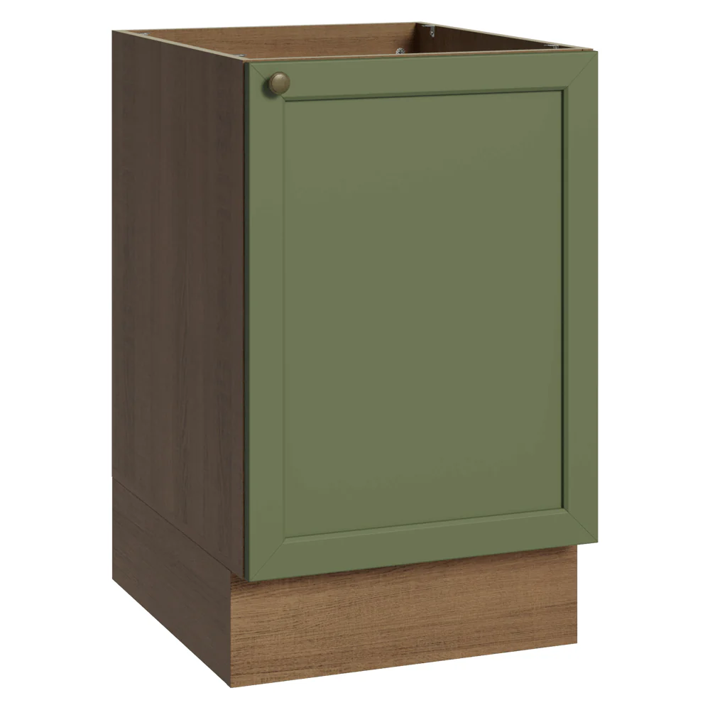 Bajo Mesada 50 x 60 cm 1 Puerta (Sin Mesada) Marrón/Verde Vik