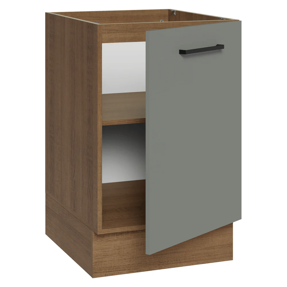 Bajo Mesada 50 x 60cm 1 Puerta (Sin Mesada) Ágata Marrón/Gris - Image 5