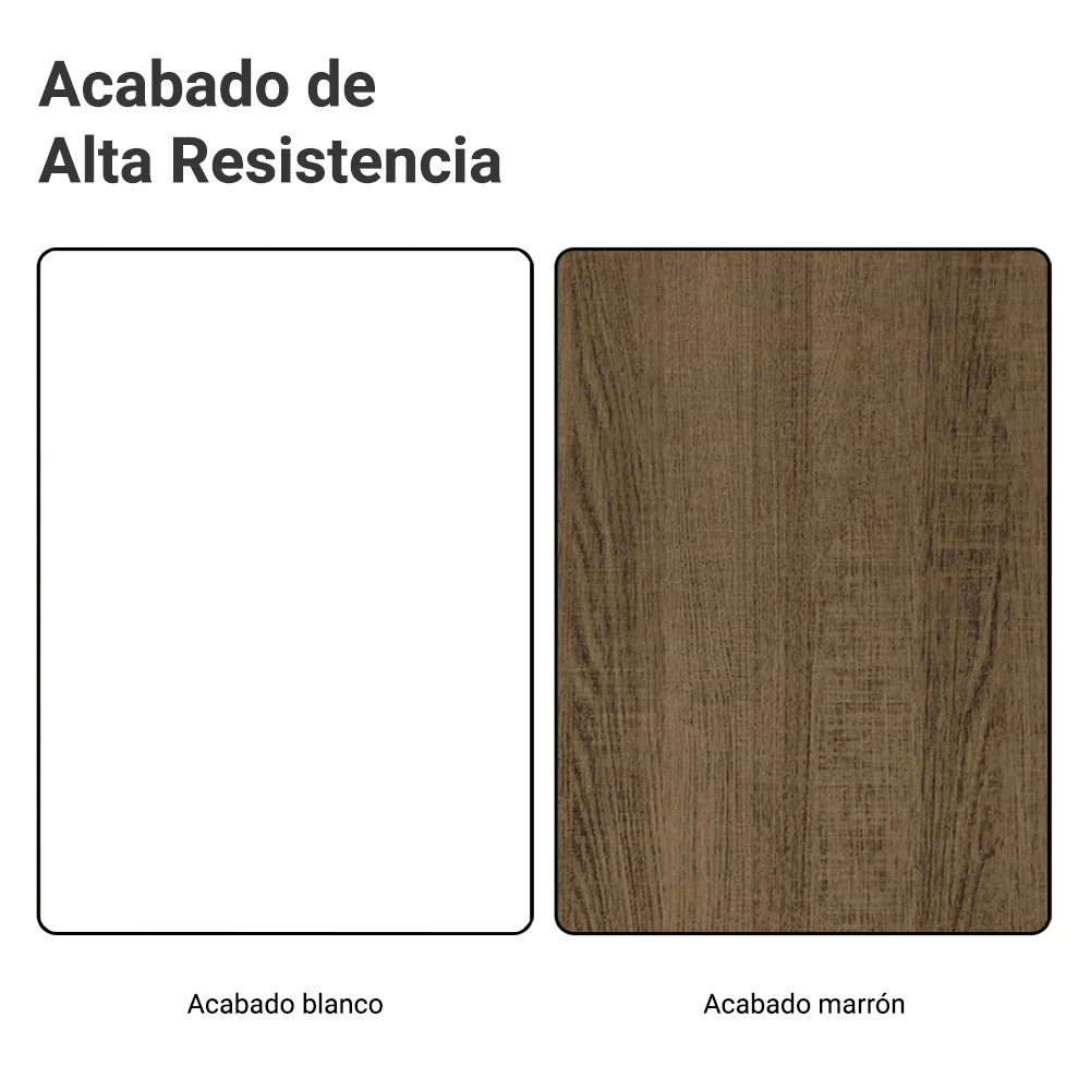 Bajo Mesada 50 x 60cm 1 Puerta (Sin Mesada) Blanco/Marrón Glamy - Image 9