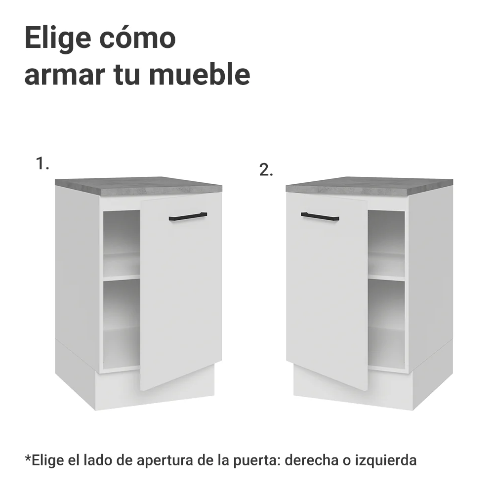 Bajo Mesada 50cm 1 puerta Blanco Agata Madesa - Image 4