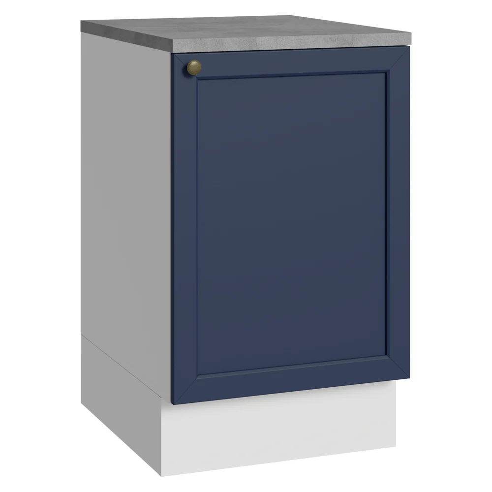 Bajo Mesada 50cm 1 puerta Blanco/Azul Vik Madesa