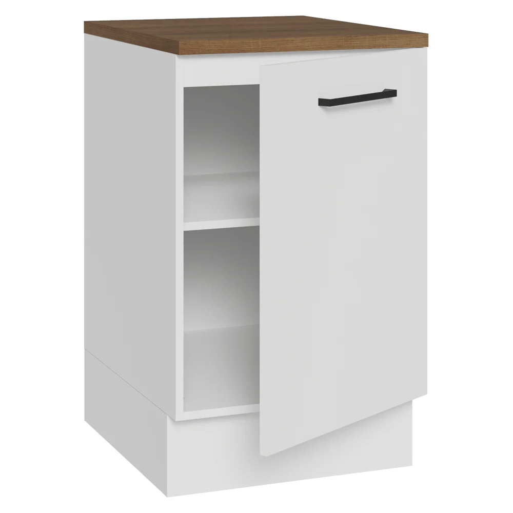 Bajo Mesada 50cm 1 puerta Blanco/Marrón Con Mesada Agata Madesa - Image 6