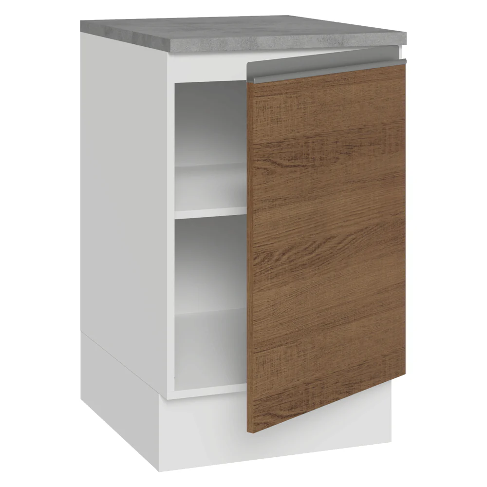 Bajo Mesada 50cm 1 Puerta Blanco/Marrón Glamy Madesa - Image 6