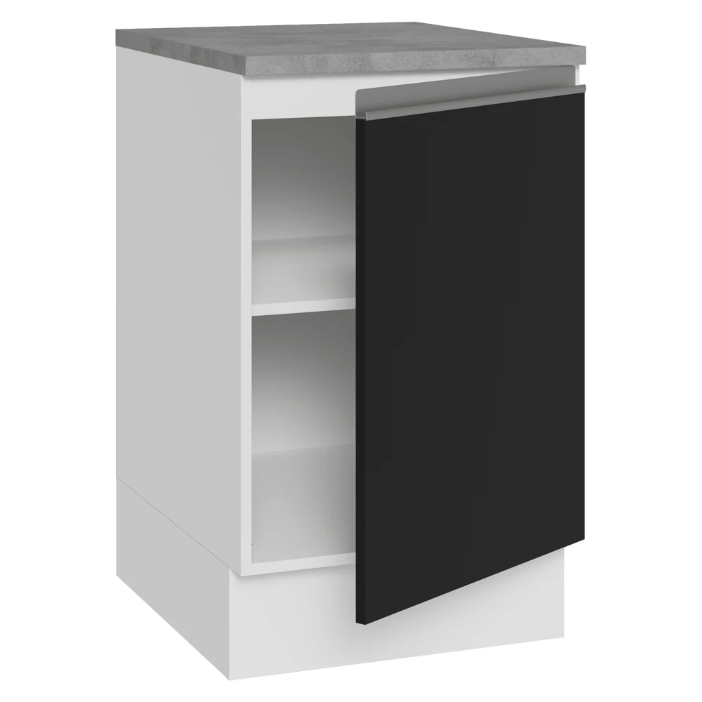 Bajo Mesada 50cm 1 Puerta Blanco/Negro Glamy Madesa - Image 6