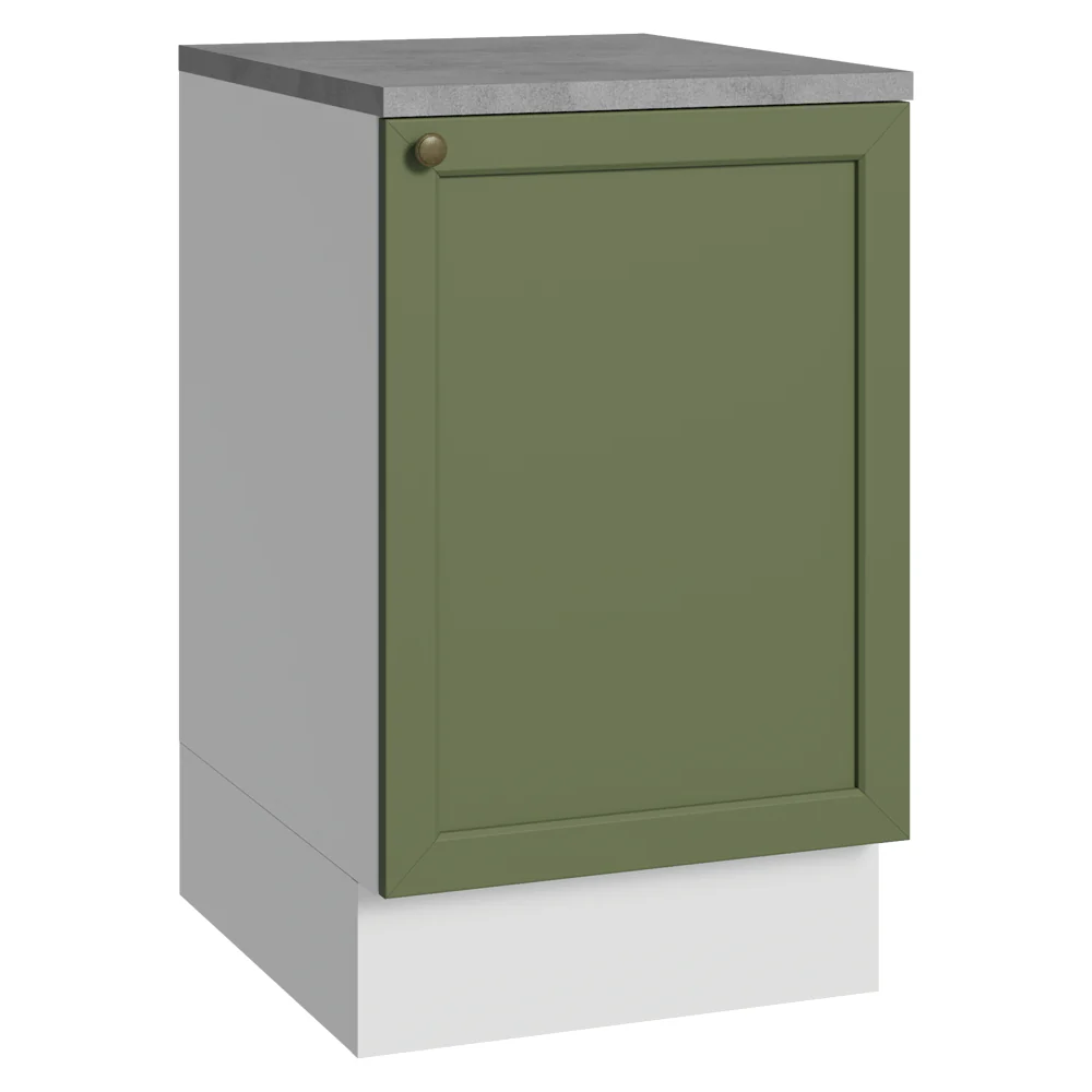 Bajo Mesada 50cm 1 puerta Blanco/Verde Vik Madesa