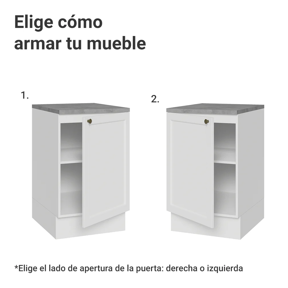 Bajo Mesada 50cm 1 puerta Blanco Vik Madesa - Image 4