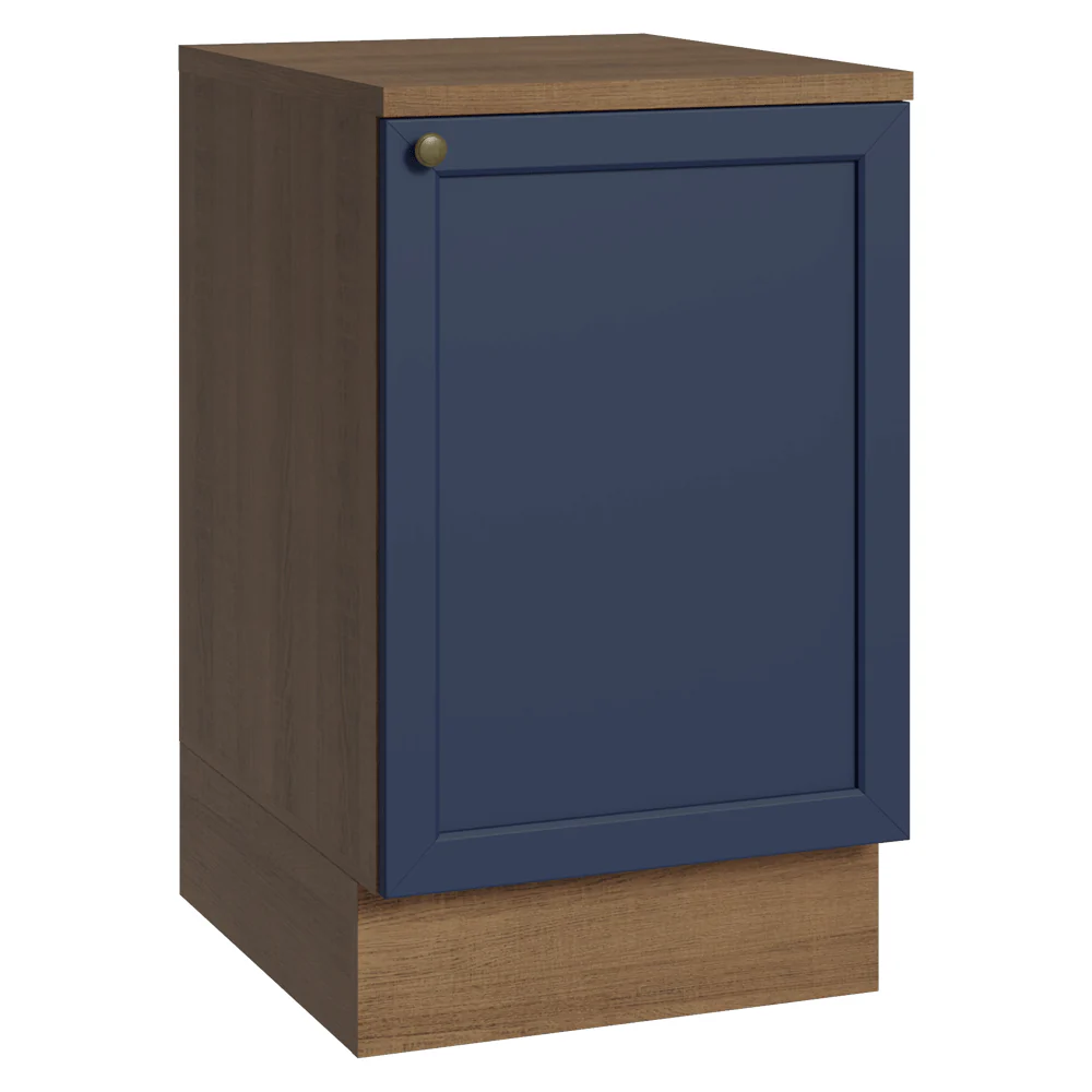 Bajo Mesada 50cm 1 puerta Marrón/Azul Vik Madesa