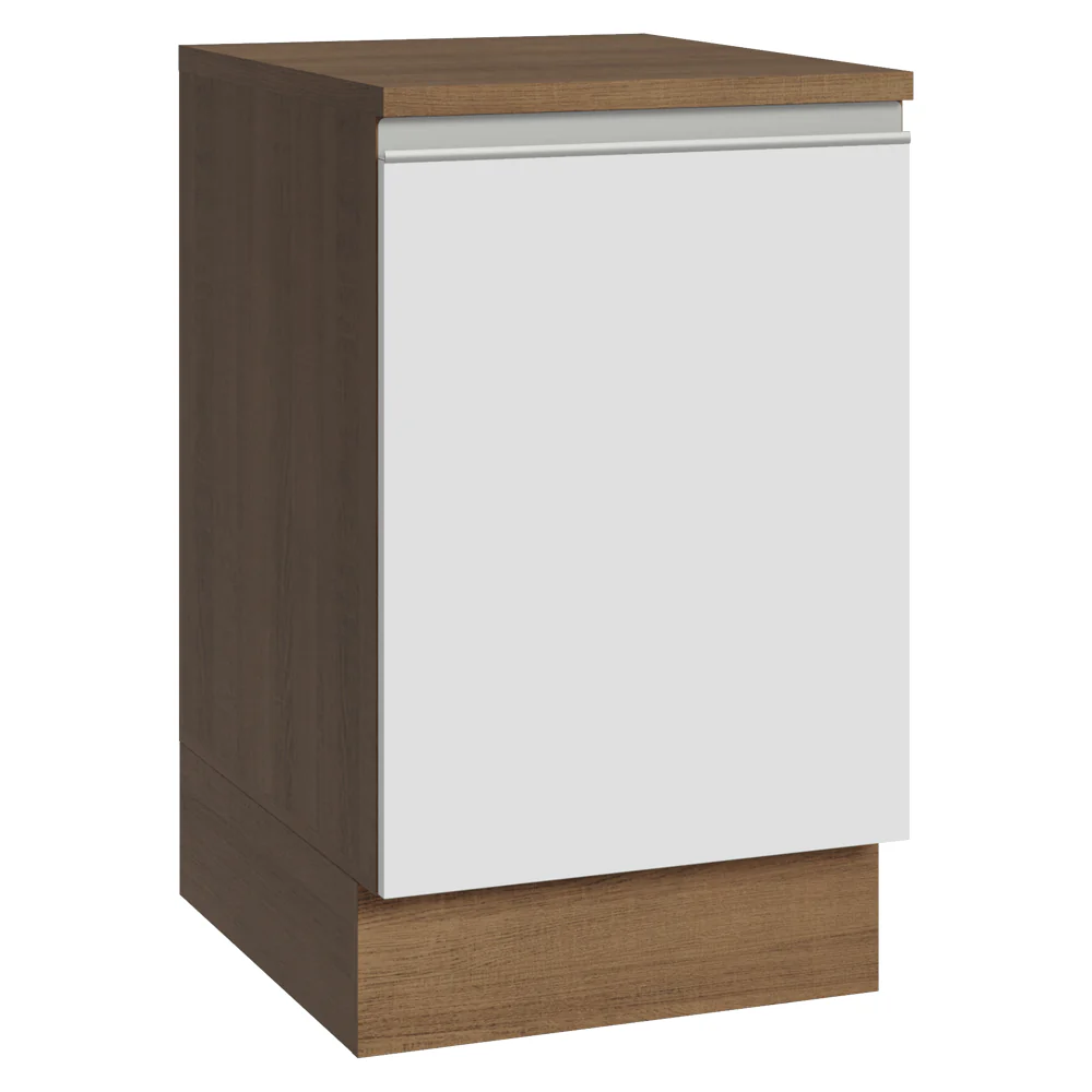 Bajo Mesada 50cm 1 puerta Marrón/Blanco Glamy Madesa