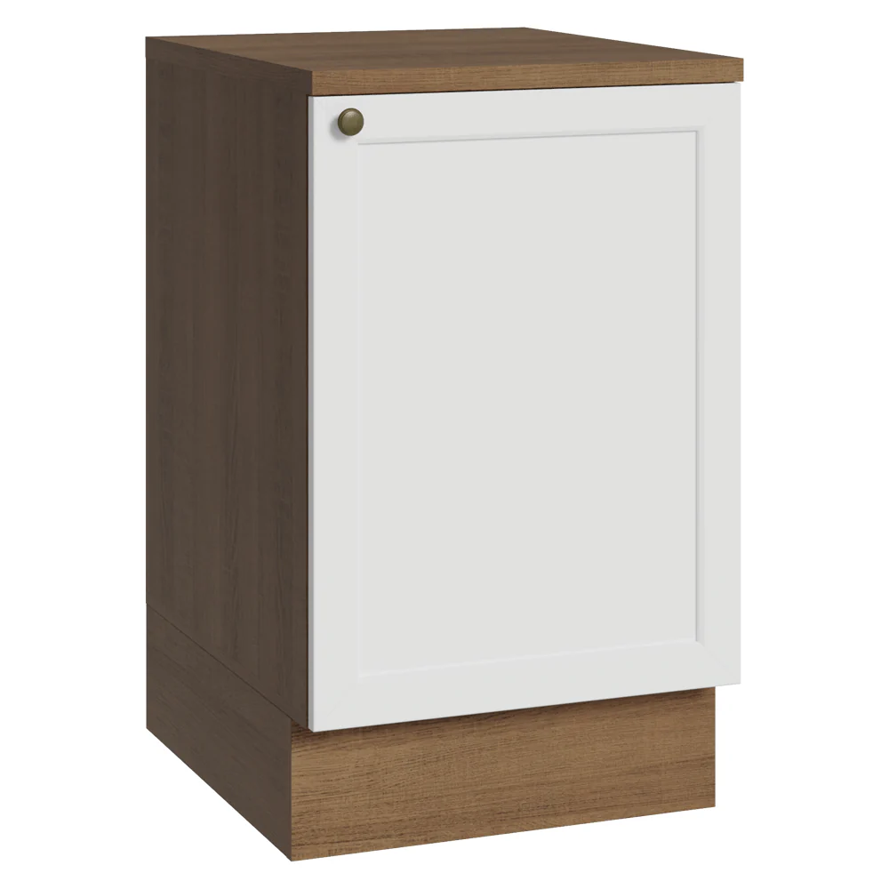 Bajo Mesada 50cm 1 puerta Marrón/Blanco Vik Madesa