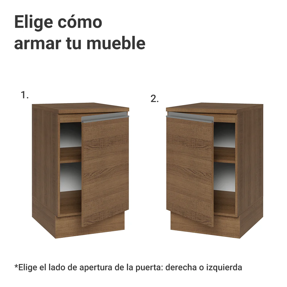 Bajo Mesada 50cm 1 Puerta Marrón Glamy Madesa - Image 4