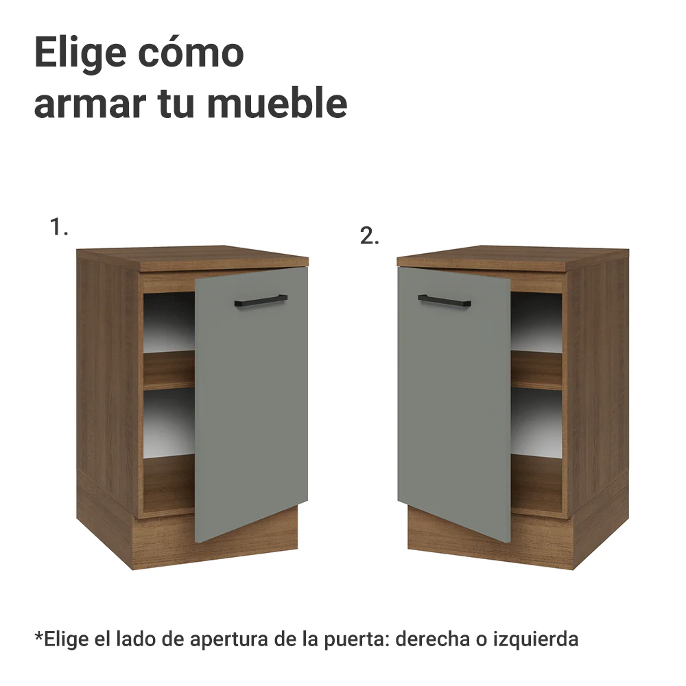 Bajo Mesada 50cm 1 Puerta Marrón/Gris Agata Madesa - Image 4
