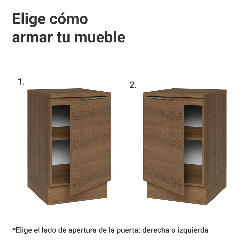 Bajo Mesada 50cm 1 Puerta Marrón Stella Madesa - Image 4