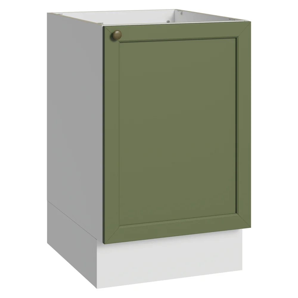 Bajo Mesada 50cm 1 Puerta (Sin Mesada) Blanco/Verde Vik Madesa