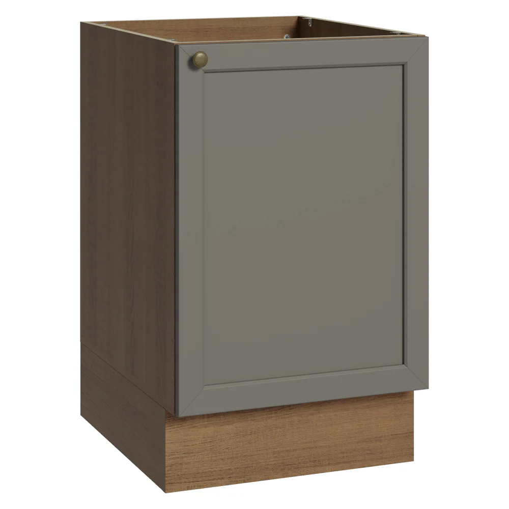 Bajo Mesada 50cm 1 Puerta (Sin Mesada) Marrón/Gris Vik Madesa