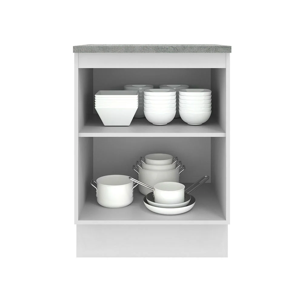 Bajo Mesada 60 cm 1 Puerta Agata Blanco/Crema - Image 6