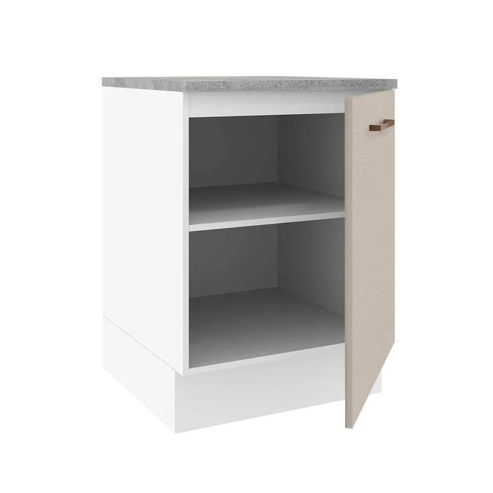 Bajo Mesada 60 cm 1 Puerta Agata Blanco/Crema - Image 7