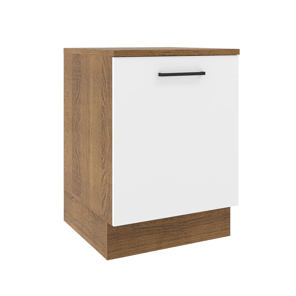 Bajo Mesada 60 cm 1 Puerta Agata Marrón/Blanco