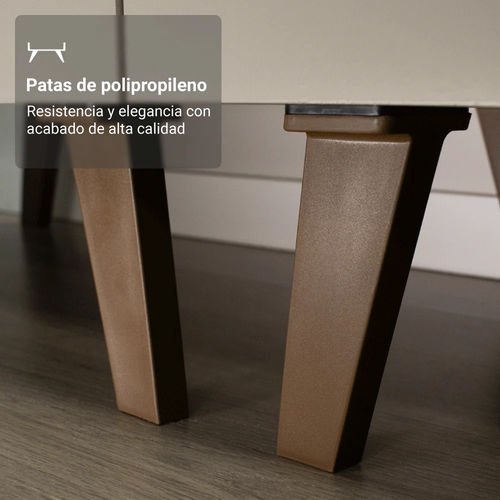 Bajo Mesada 60 cm 3 Cajones Con Patas Nice Crema - Image 9
