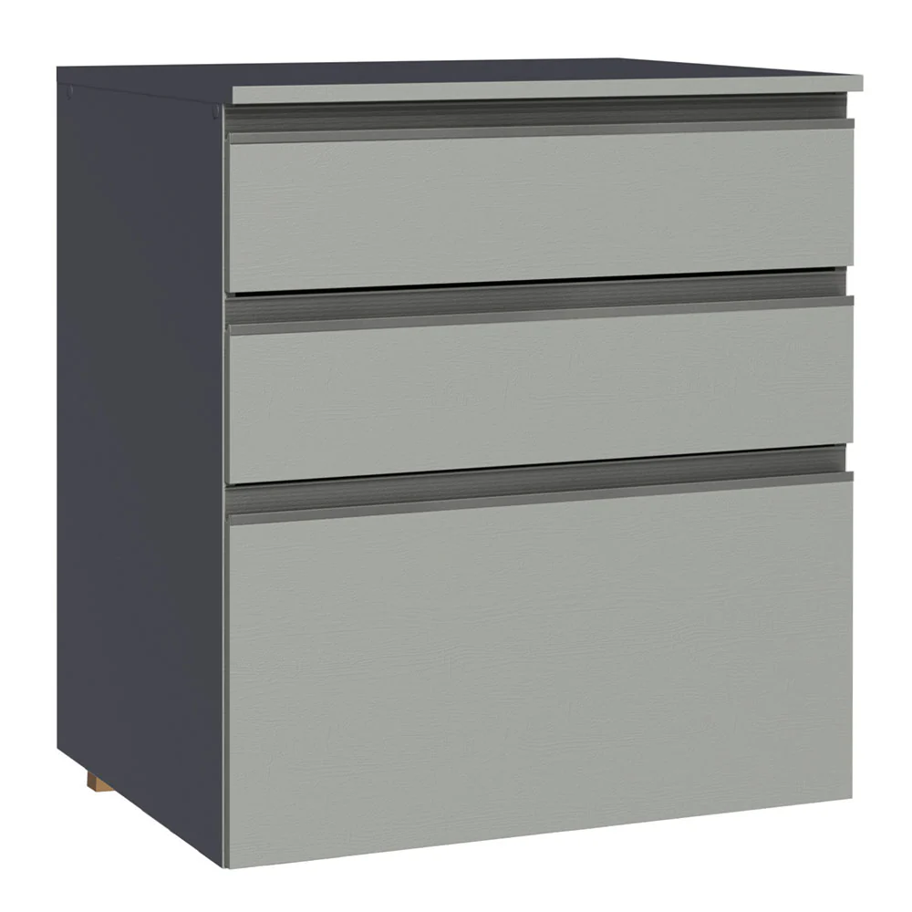 Bajo Mesada 60 cm 3 Cajones Nice Gris