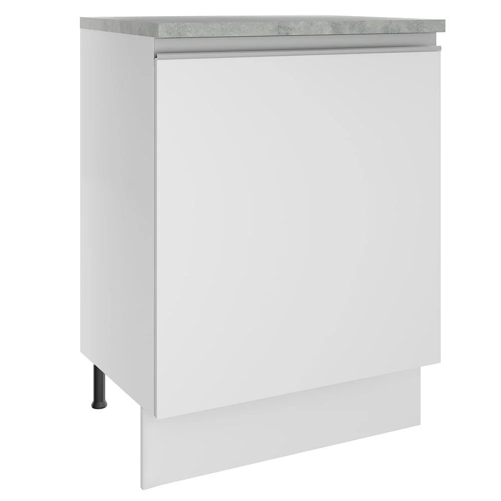 Bajo Mesada 60 cm Con 1 Puerta Glamy Blanco