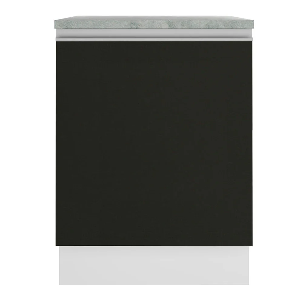 Bajo Mesada 60 cm Con 1 Puerta Glamy Blanco/Negro - Image 3