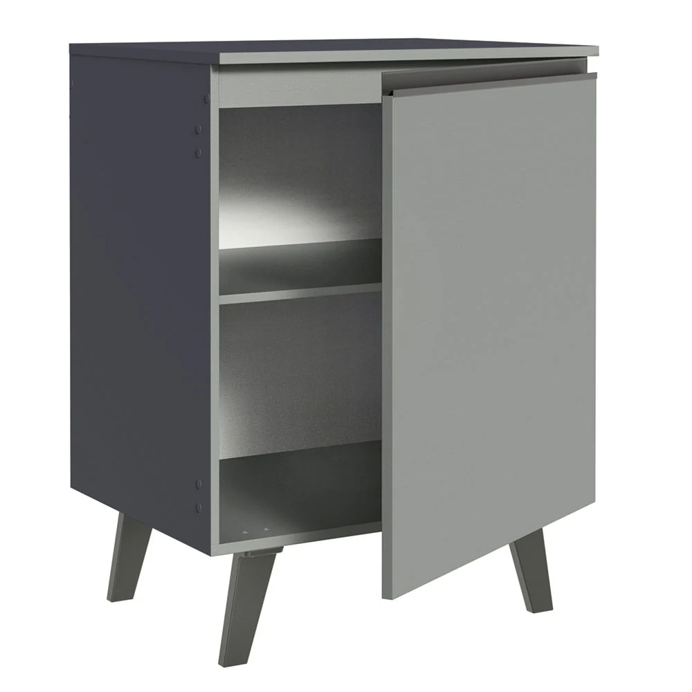 Bajo Mesada 60 cm Sin cajones 1 Puerta Nice Gris - Image 7