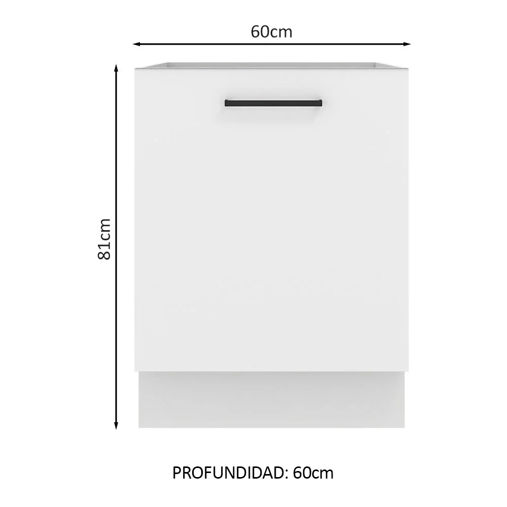 Bajo Mesada 60 x 60 cm 1 Puerta (Sin Mesada) Agata Blanco - Image 2