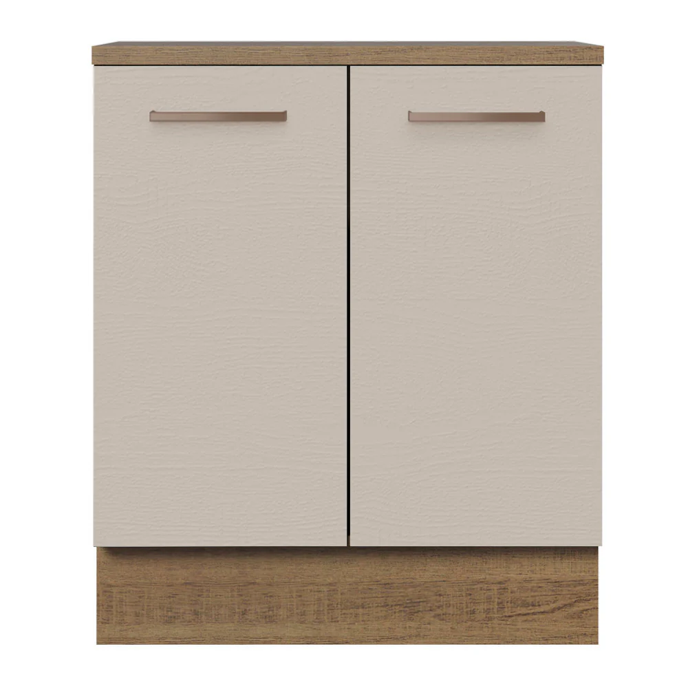 Bajo Mesada 70 cm 2 Puertas Agata Marrón/Crema - Image 5