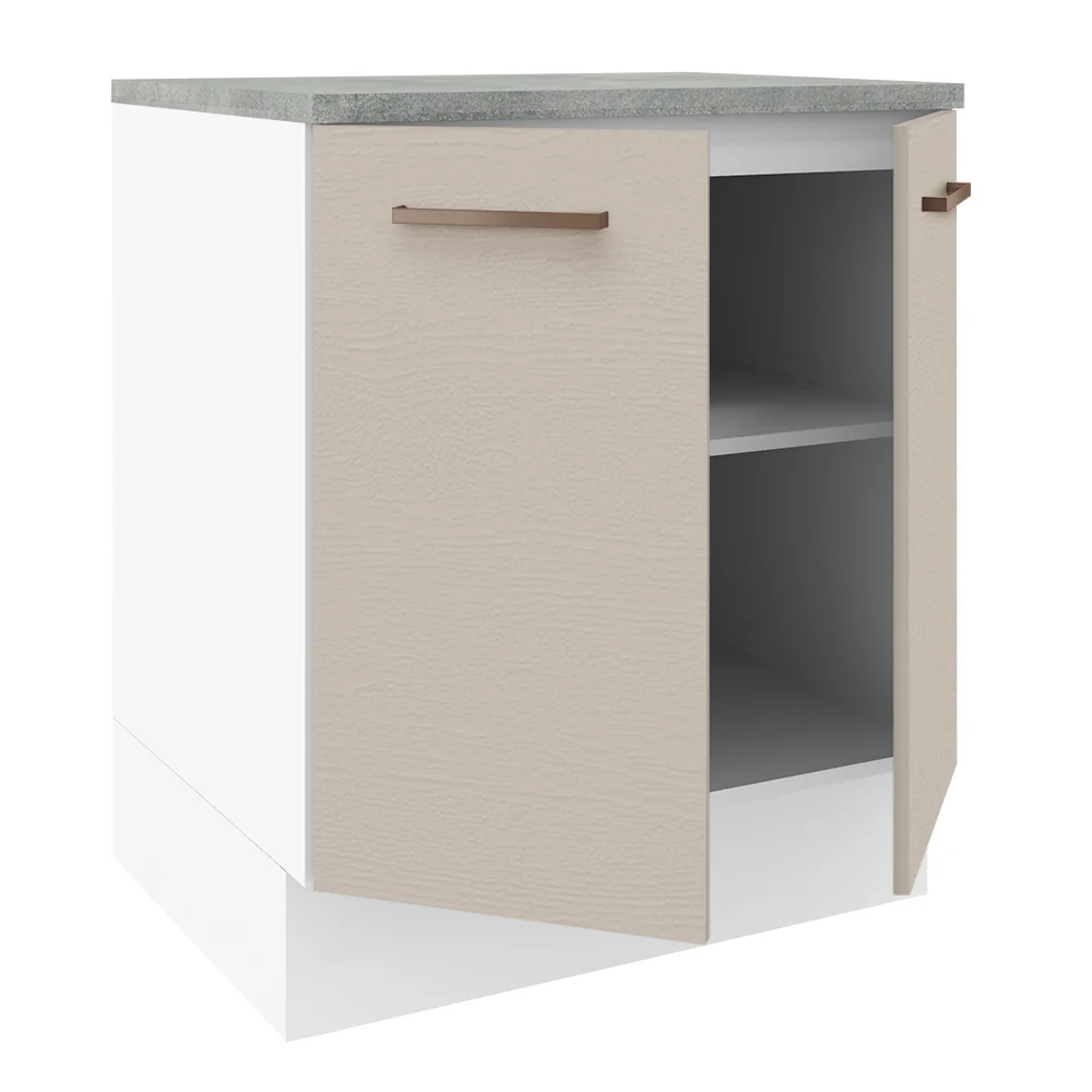 Bajo Mesada 70 cm 2 Puertas Blanco/Crema Agata - Image 7
