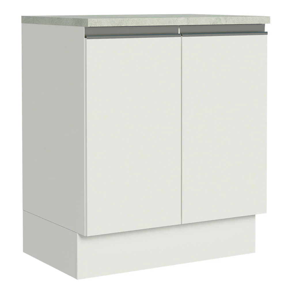 Bajo Mesada 70 cm 2 Puertas Glamy Blanco