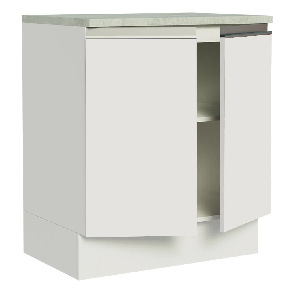 Bajo Mesada 70 cm 2 Puertas Glamy Blanco - Image 4