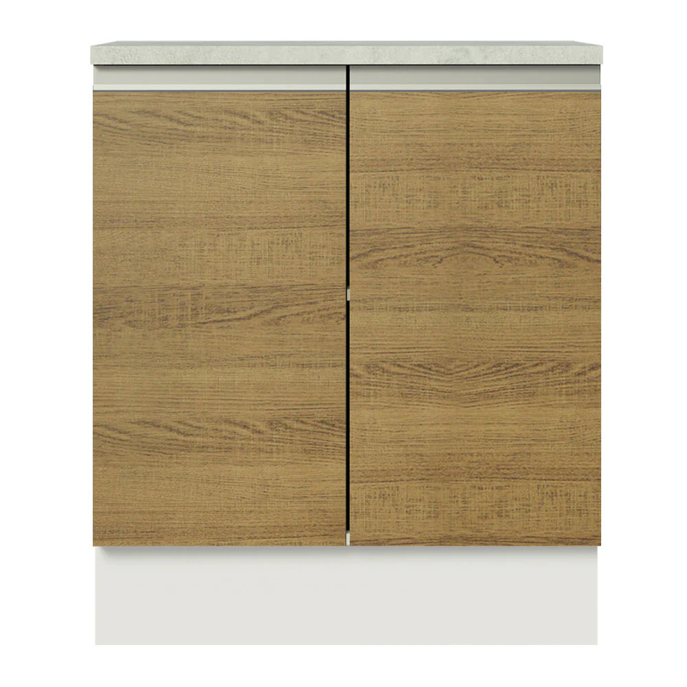 Bajo Mesada 70 cm 2 Puertas Glamy Blanco/Marrón - Image 2