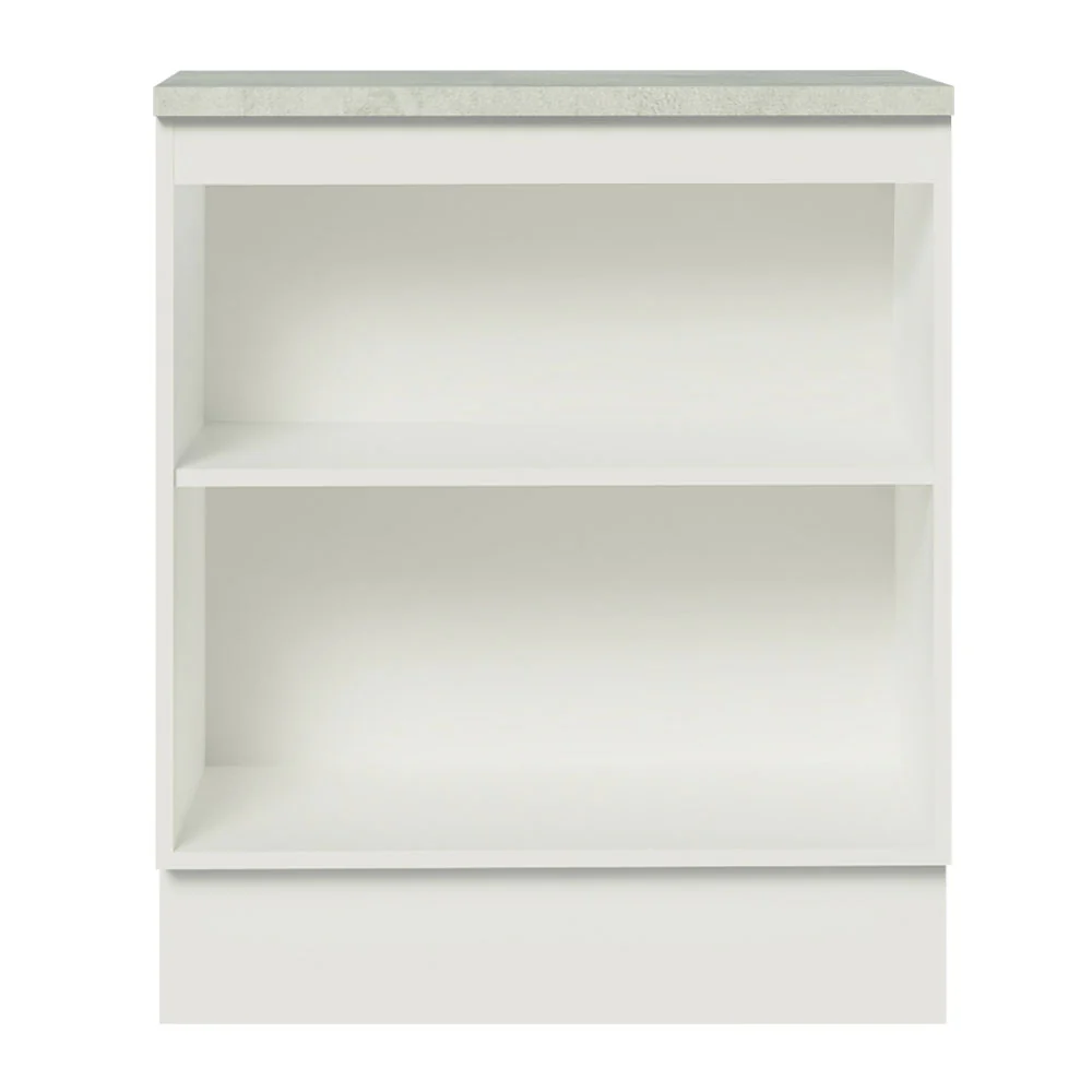Bajo Mesada 70 cm 2 Puertas Glamy Blanco/Marrón - Image 4