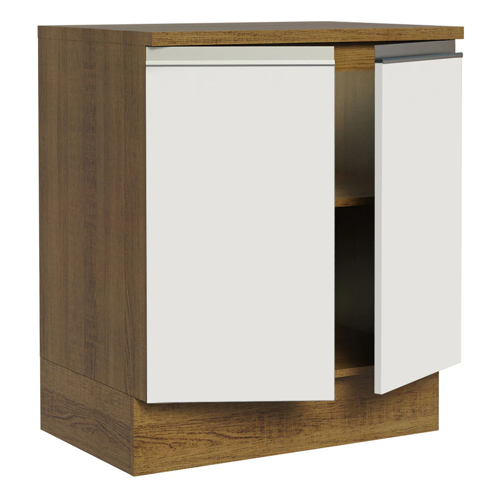 Bajo Mesada 70 cm 2 Puertas Glamy Marrón/Blanco - Image 3