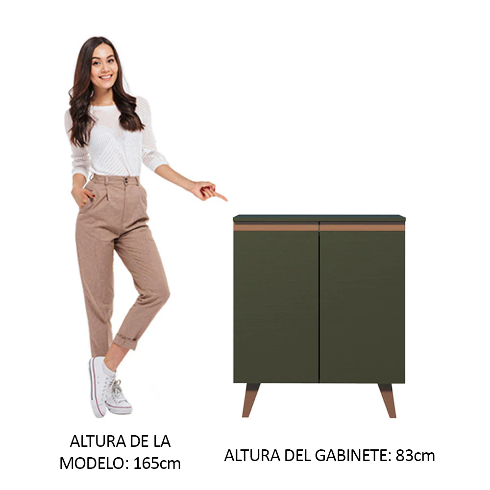 Bajo Mesada 70 cm 2 Puertas Reims Negro - Image 4