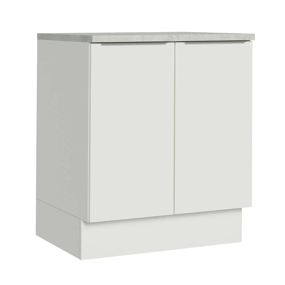 Bajo Mesada 70 cm Sin cajones 2 Puertas Stella Blanco