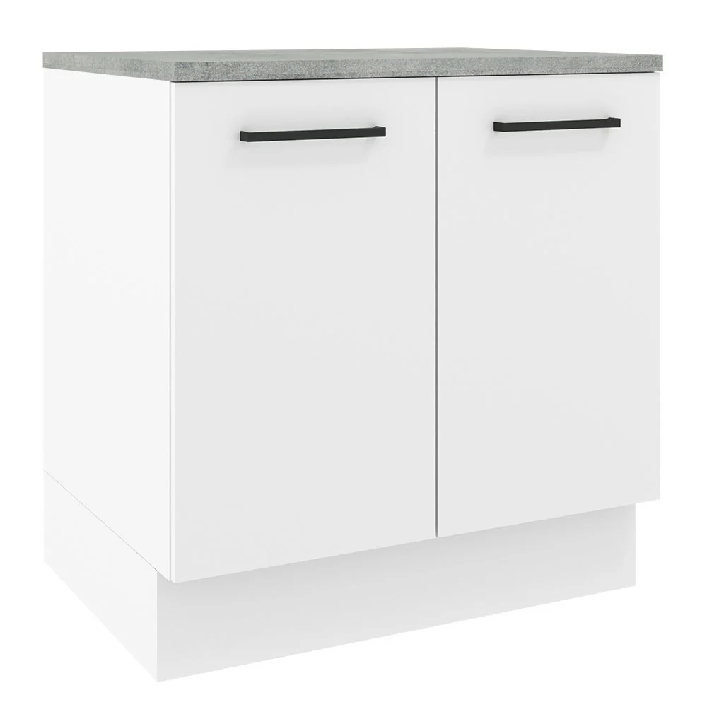 Bajo Mesada 80 cm 2 Puertas Agata Blanco