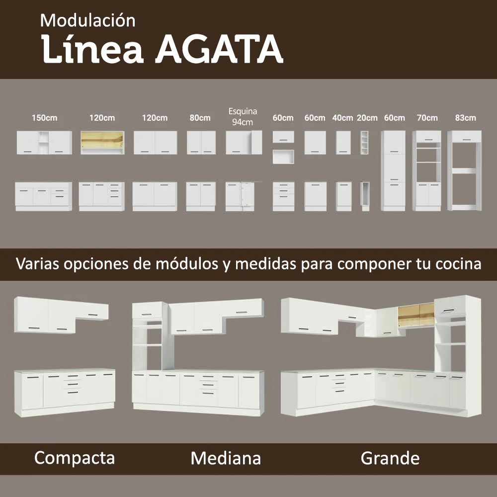 Bajo Mesada 80 cm 2 Puertas Agata Blanco - Image 9