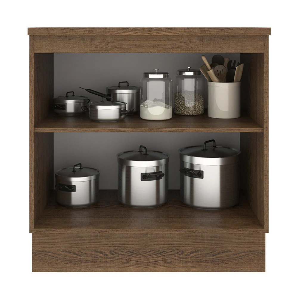 Bajo Mesada 80 cm 2 Puertas Agata Marrón/Crema - Image 3