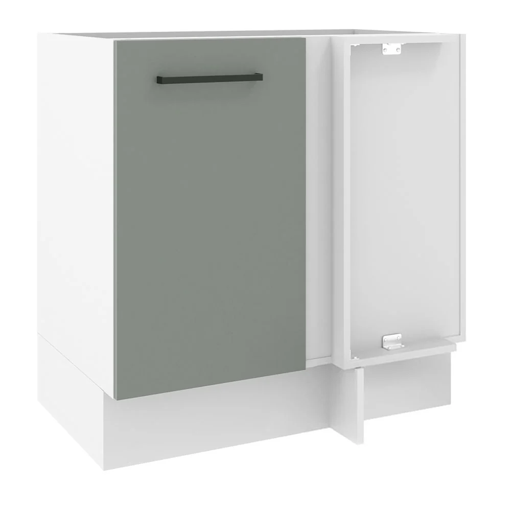 Bajo Mesada 80 cm x 60 cm, Sin cajones 1 Puerta Agata Blanco/Gris